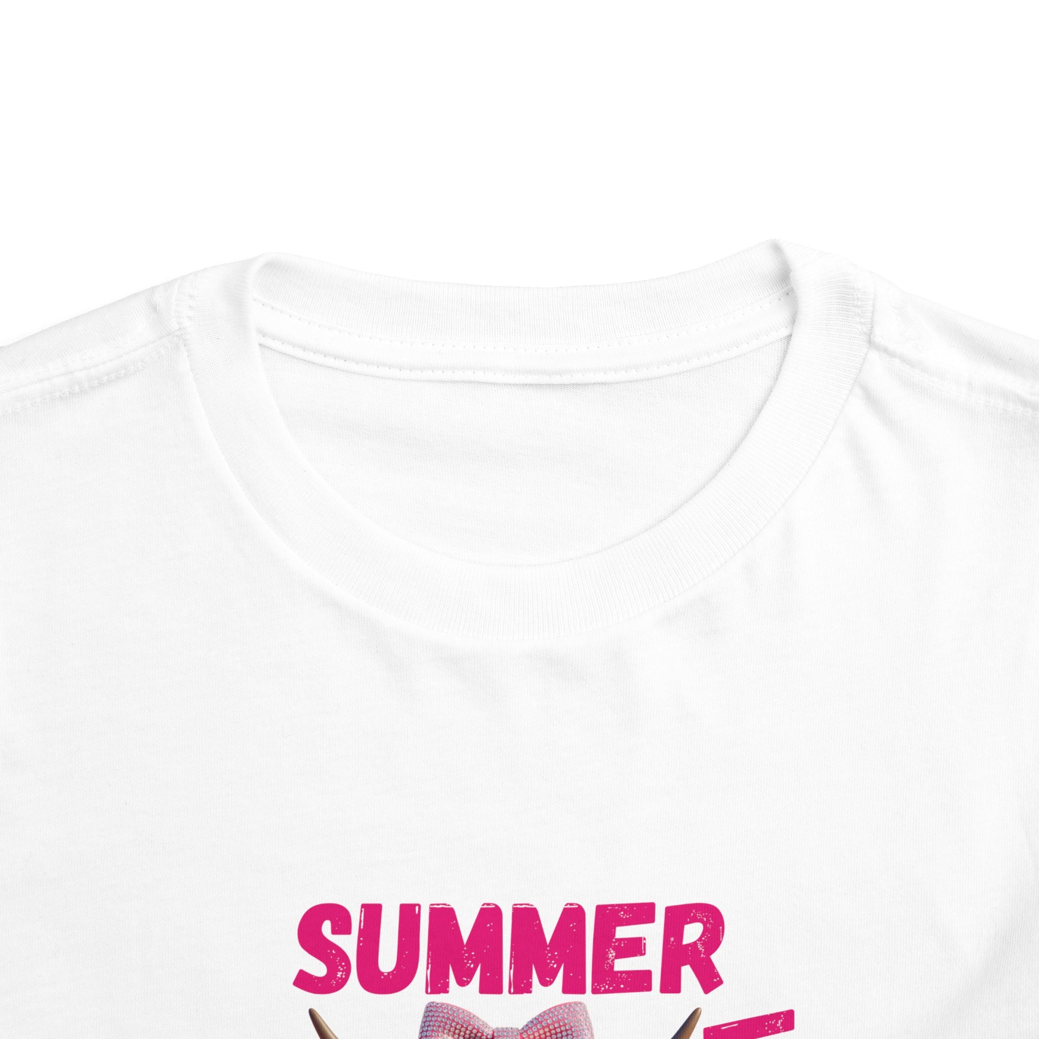 Toddler Girl's Summer Vibes Tee, Cute T-Shirt, Beach Outfit, Vacation Wear, Summer Party Top, Gifts for Toddlers