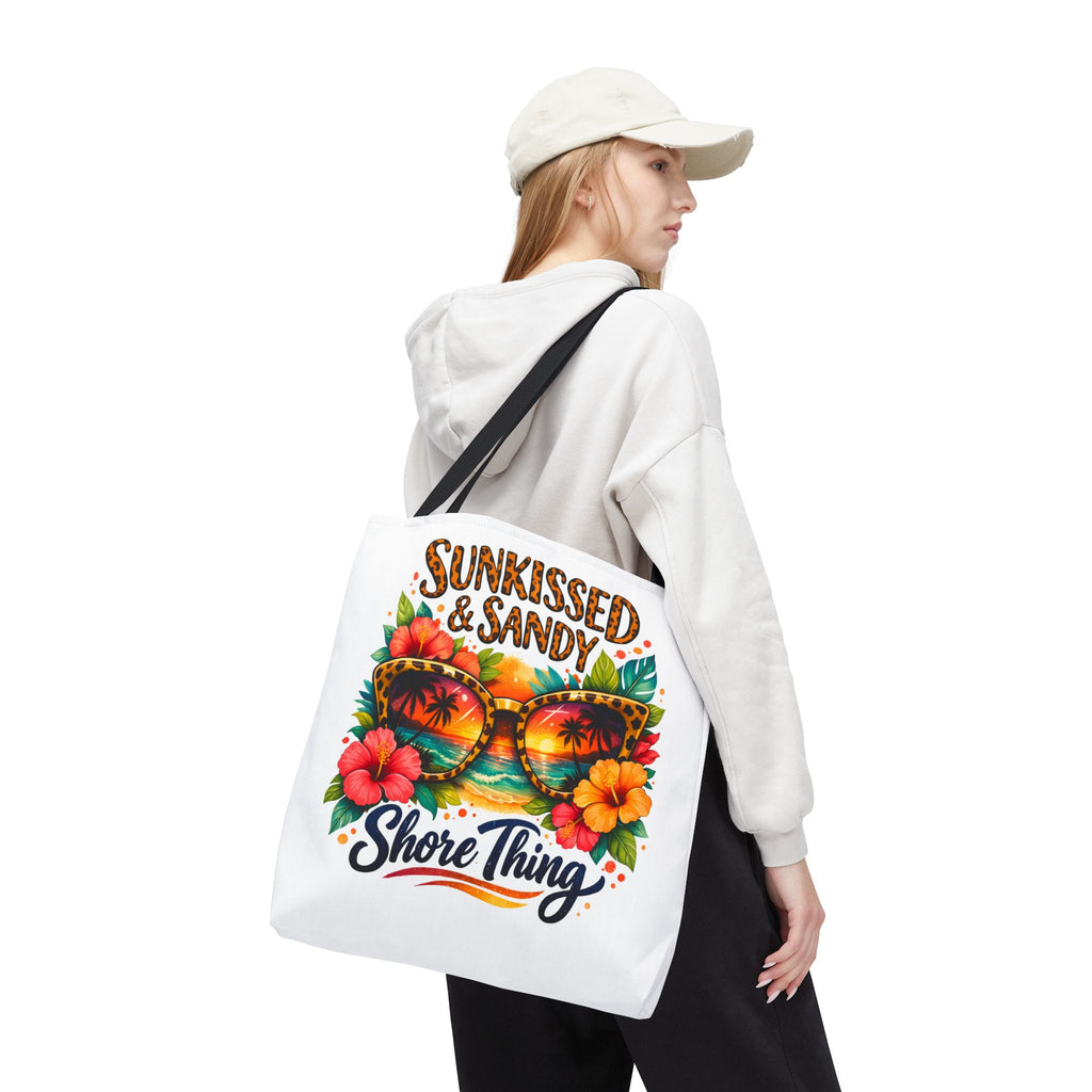 Sunkissed & Sandy Shore Thing Tote | Beach Sunglasses Hibiscus Design