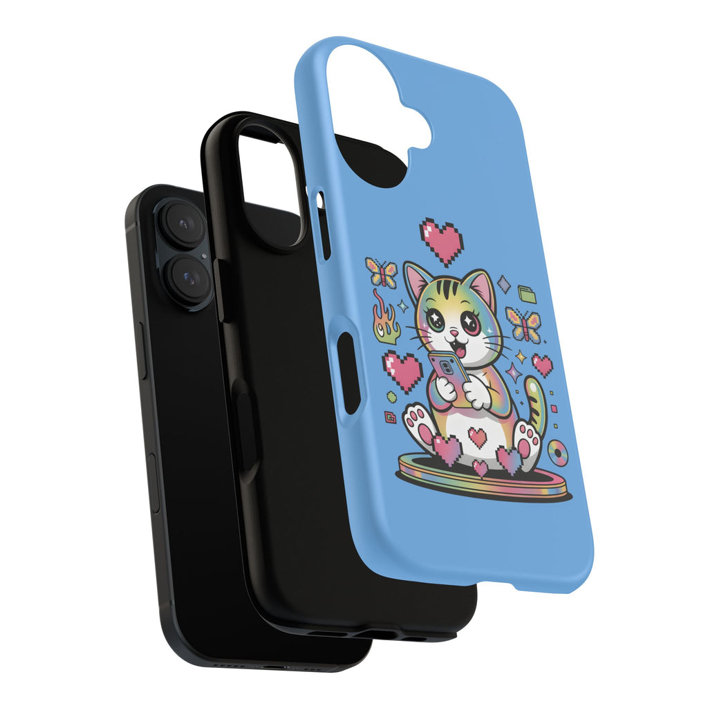 Kawaii Pixel Cat Hearts phone case | Tough Case iPhone 17, 16, 15, 14, 13, iPhone Pro 17, 16, 15, 14, 13, iPhone Pro Max 17, 16, 15, 14, 13
