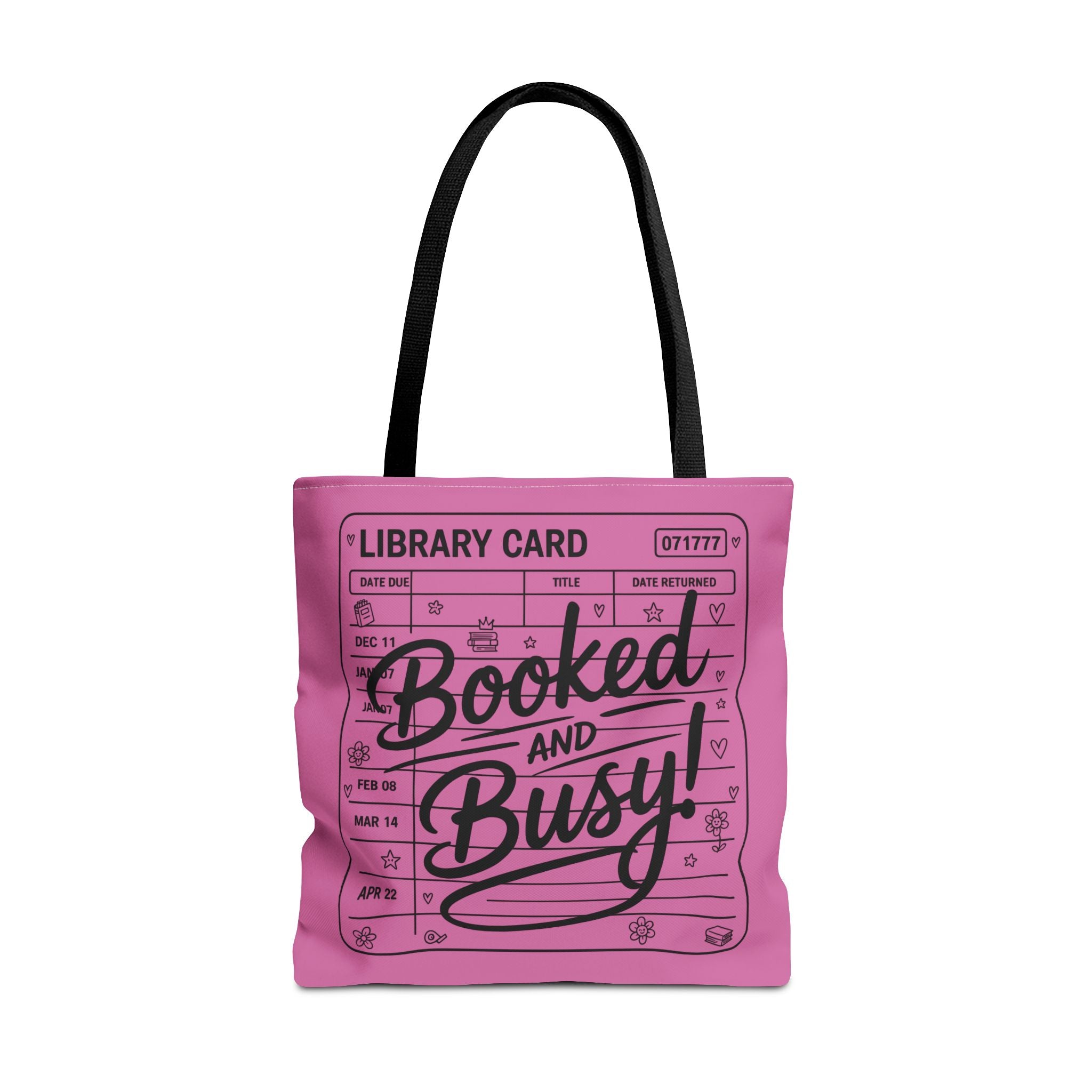 Booked and Busy library card Tote Bag | Book Lover Tote