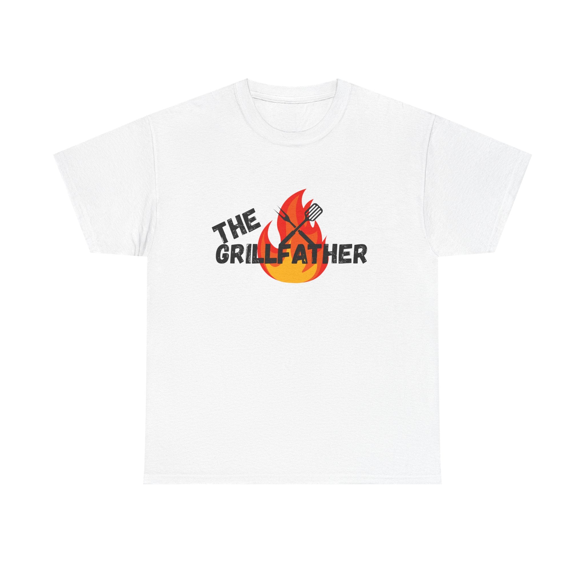 The Grillfather Tee - Perfect for BBQ Lovers, Father's Day, Cookouts, Unisex Cotton T-Shirt, Grilling Apparel, Gift for Dad