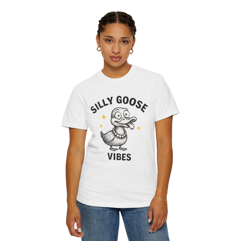 Silly Goose Comfort Colors Shirt, Got Too Silly Funny Goose Tee, Unisex Comfort Colors Funny Meme T-Shirt, Sarcastic Animal Lover Gift