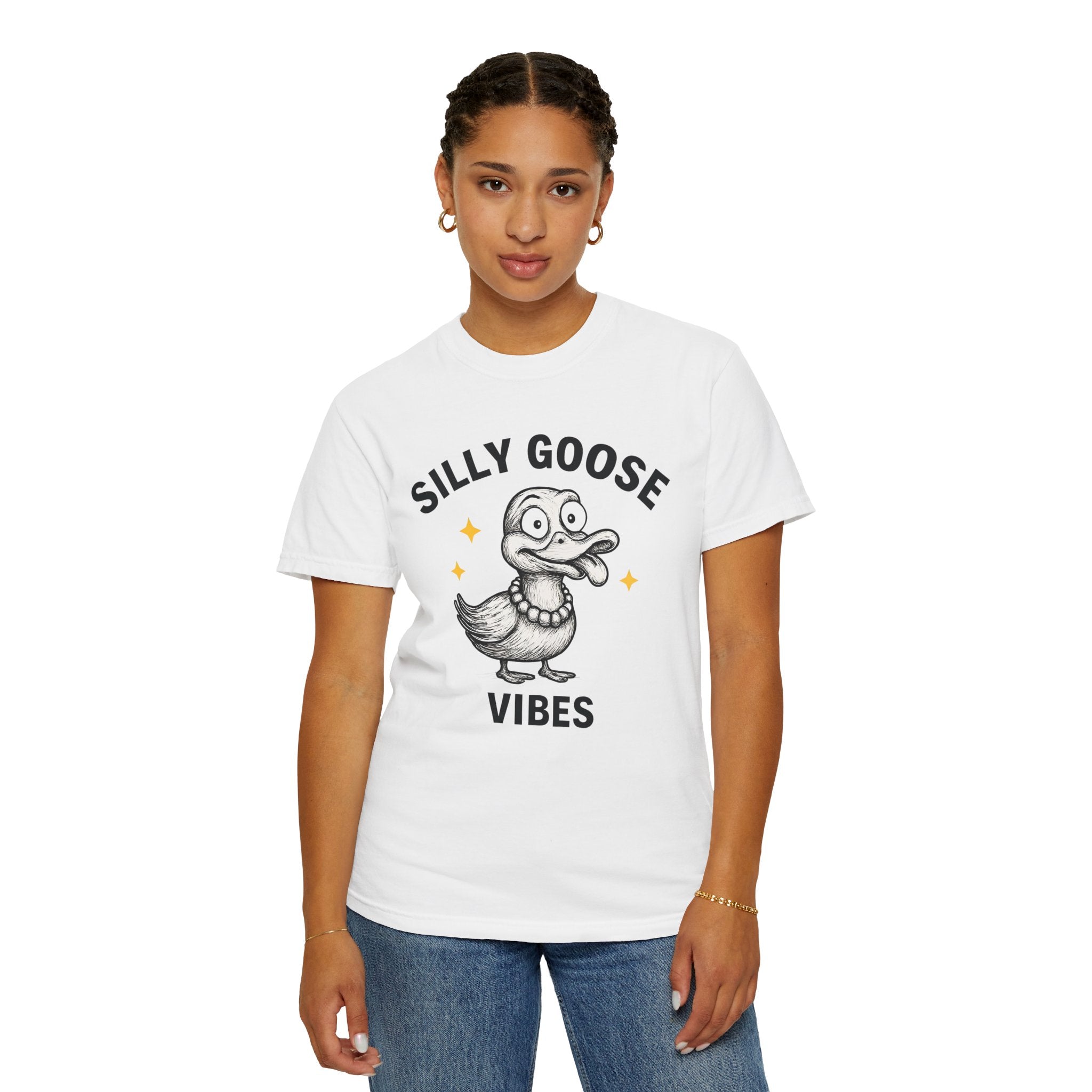 Silly Goose Comfort Colors Shirt, Got Too Silly Funny Goose Tee, Unisex Comfort Colors Funny Meme T-Shirt, Sarcastic Animal Lover Gift