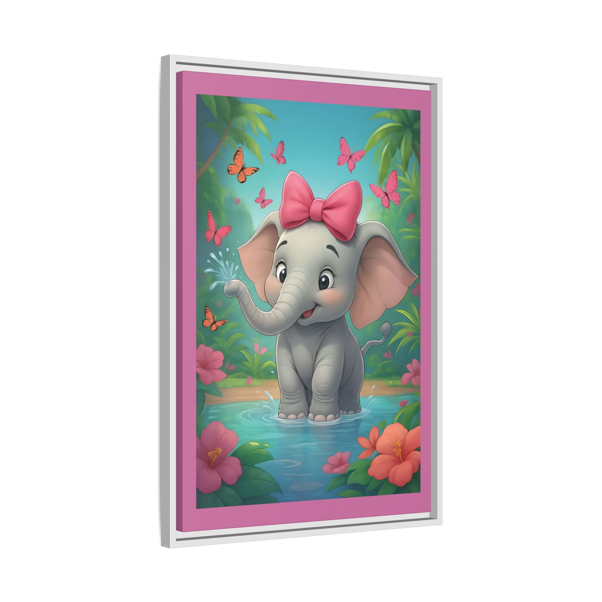 Framed Kids Elephant Wall Print, Kids Bedroom Art, Nursery Art, Baby Room Decor, Animal Art, Child's Room Gift, Playroom Wall Art