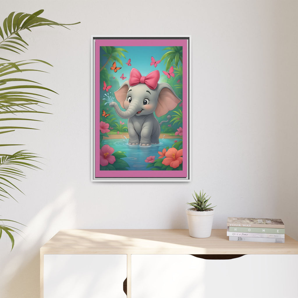 Framed Kids Elephant Wall Print, Kids Bedroom Art, Nursery Art, Baby Room Decor, Animal Art, Child's Room Gift, Playroom Wall Art