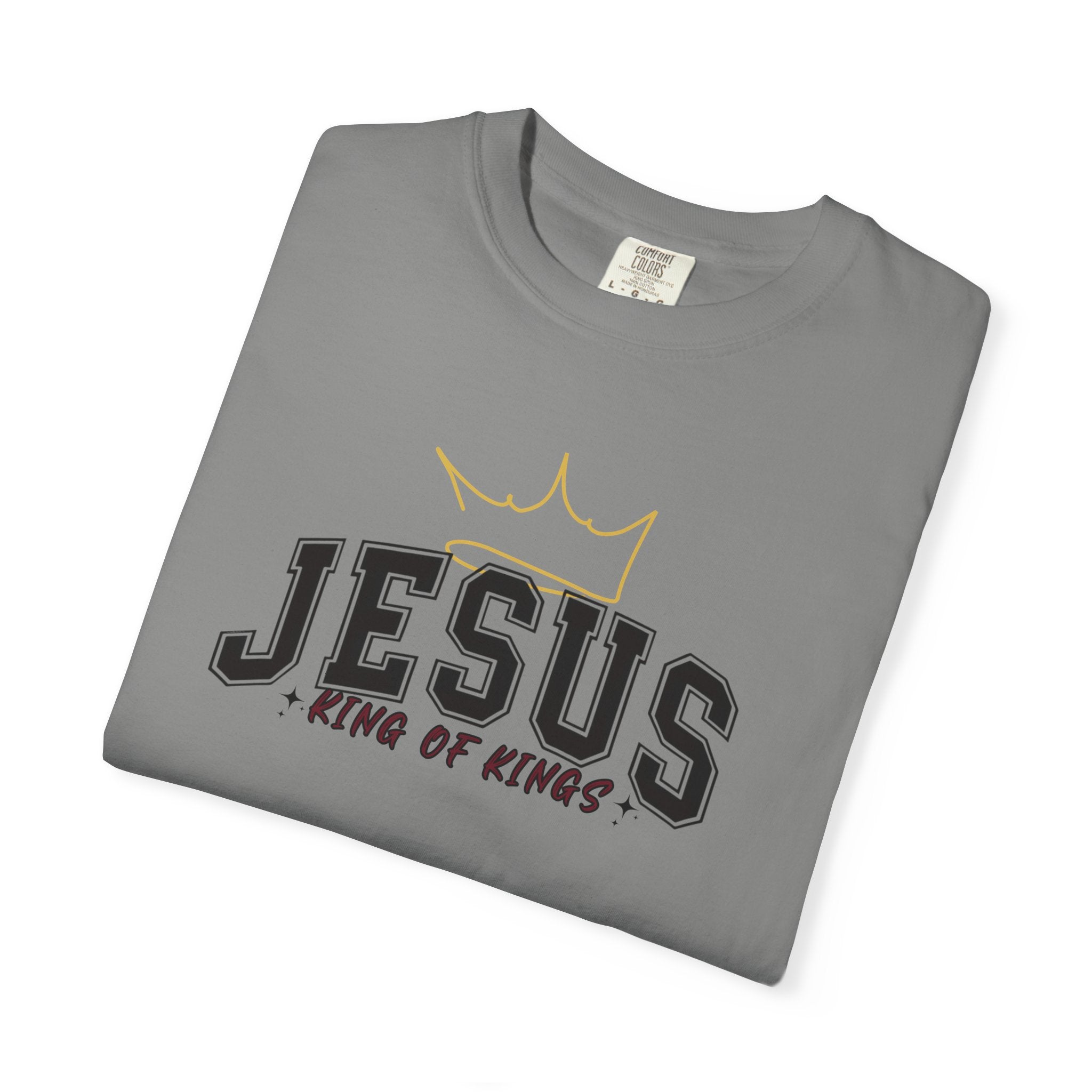 Jesus King of Kings T-Shirt, Unisex Garment Dyed Tee, Christian Apparel, Faith-Based Gift, Casual Wear, Religious T-Shirt