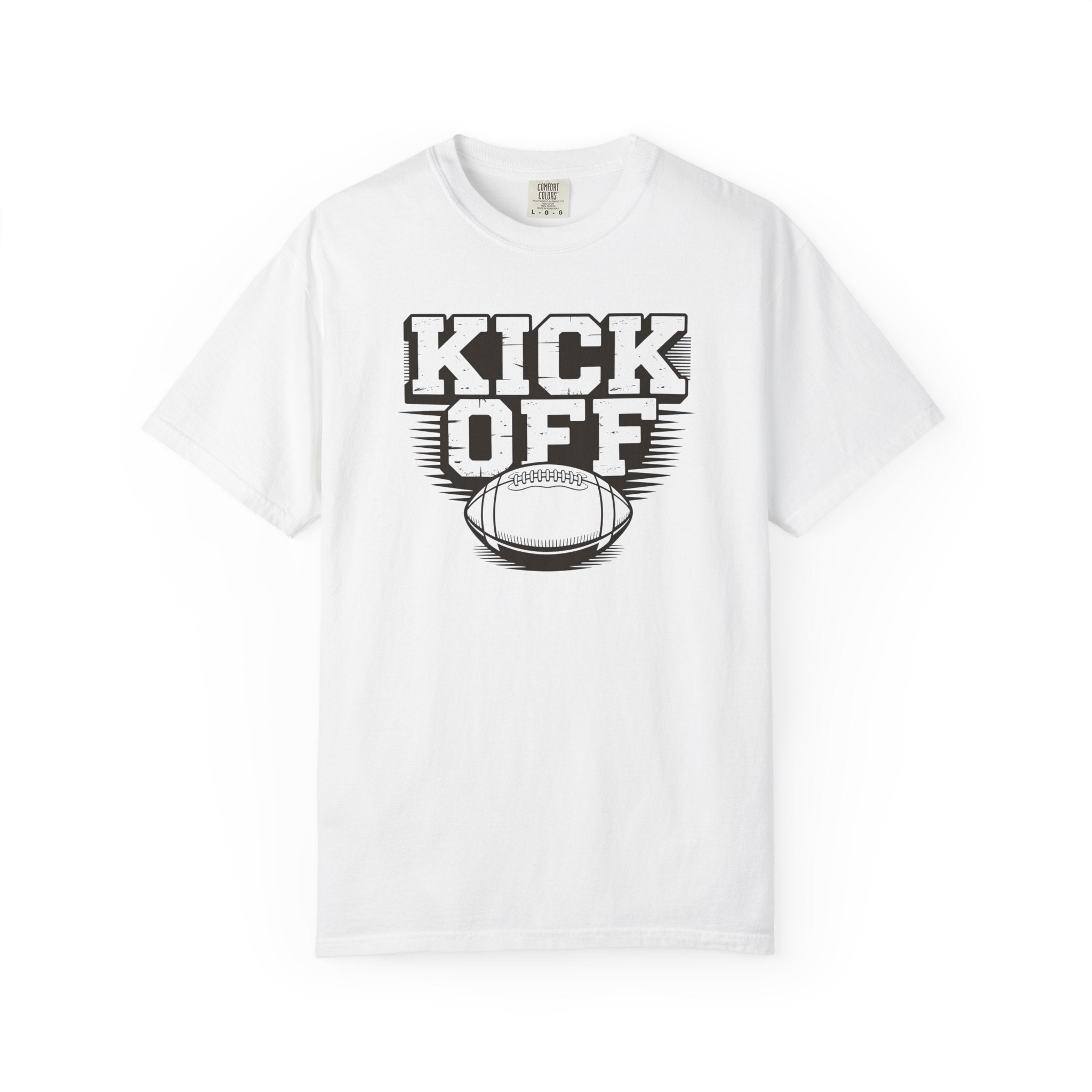 Kick Off Unisex Garment-Dyed T-shirt for Sports Lovers, Football Fans, Casual Wear, Gift Idea, Game Day Apparel