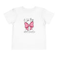 Toddler Girl's Short Sleeve Tee with Bow Design, Cute Kids T-Shirt, Gift for Girls, Birthday Tee, Playdate Outfit