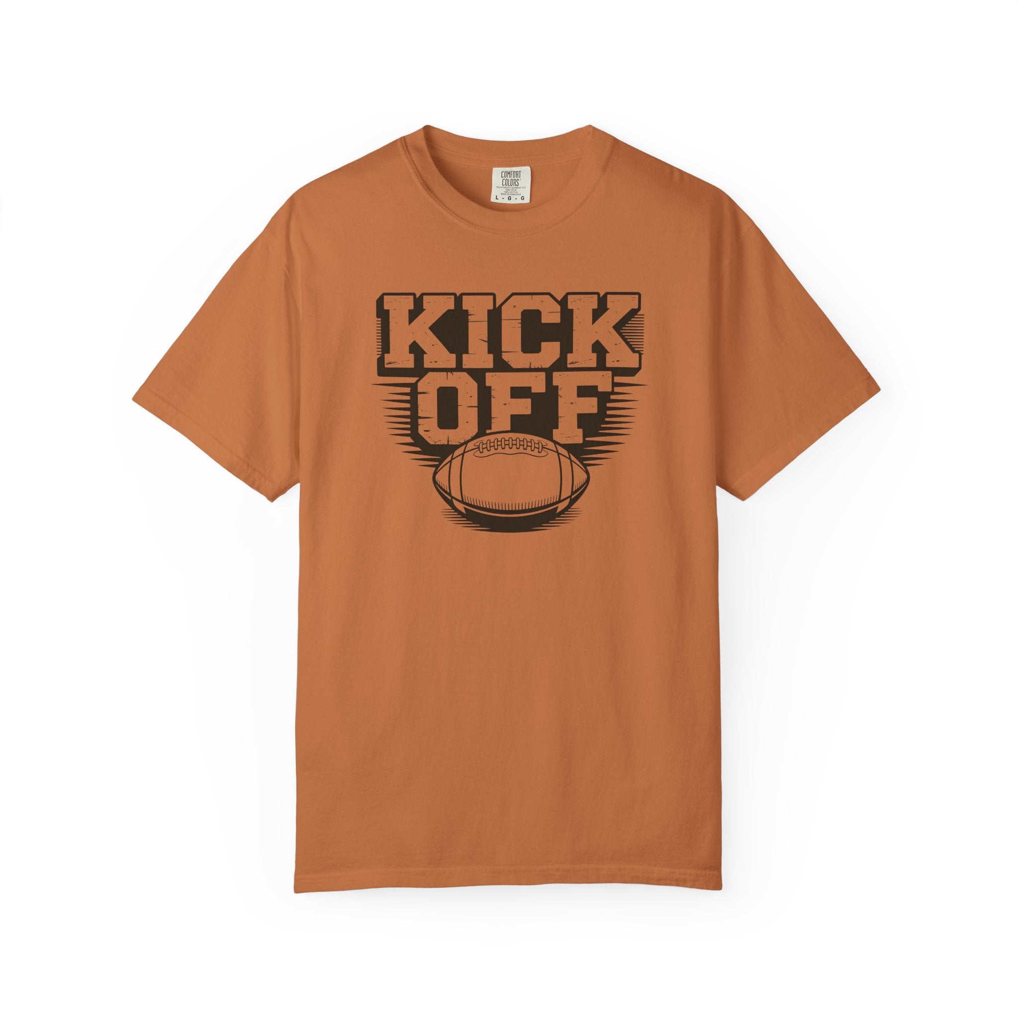 Kick Off Unisex Garment-Dyed T-shirt for Sports Lovers, Football Fans, Casual Wear, Gift Idea, Game Day Apparel