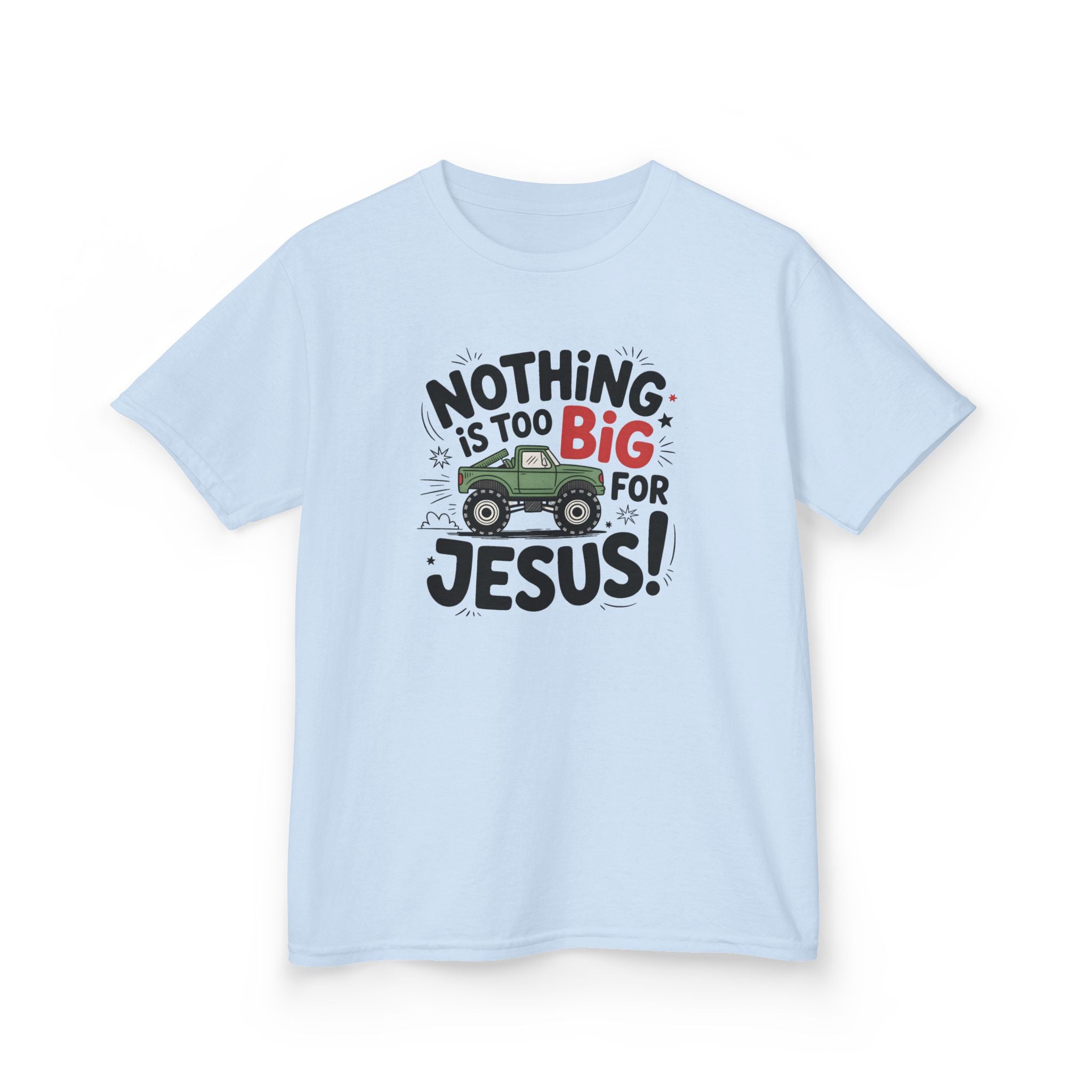 "Nothing Is Too Big for Jesus" Monster Truck Kid's Christian Tee