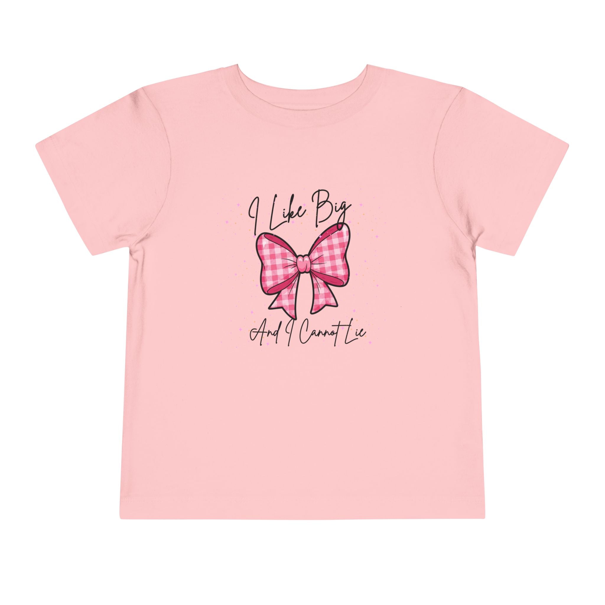 Toddler Girl's Short Sleeve Tee with Bow Design, Cute Kids T-Shirt, Gift for Girls, Birthday Tee, Playdate Outfit