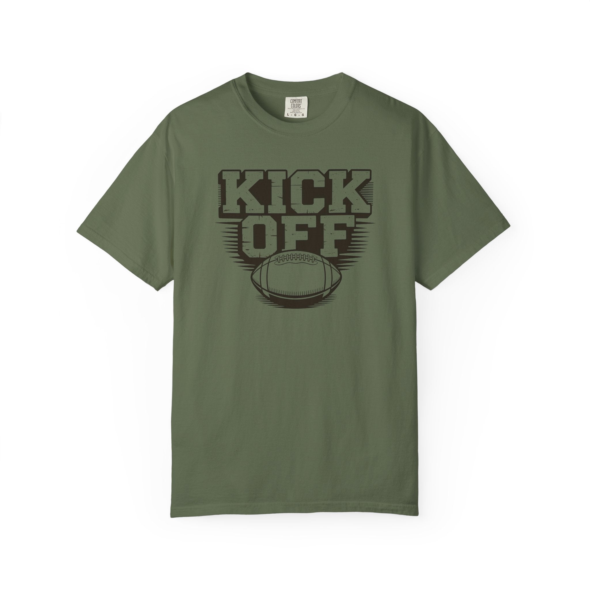 Kick Off Unisex Garment-Dyed T-shirt for Sports Lovers, Football Fans, Casual Wear, Gift Idea, Game Day Apparel