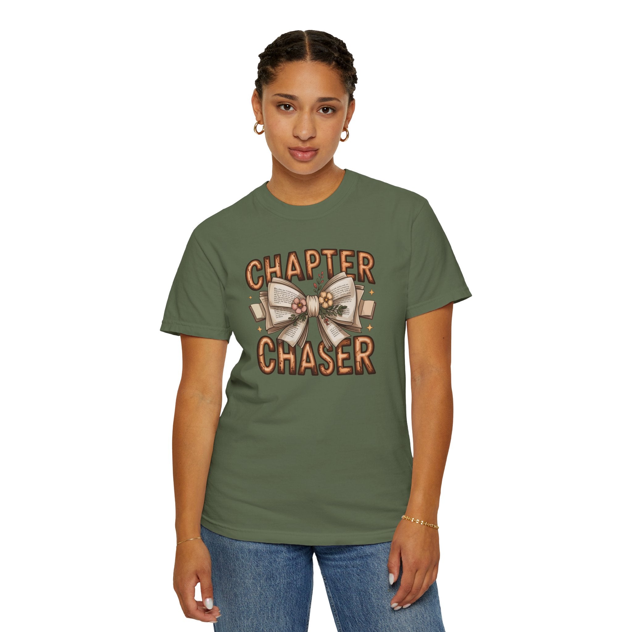 Comfort Colors® Chapter Chaser Garment-Dyed T-shirt - Cozy Gift for Book Lovers, Reading Enthusiasts, Book Club Shirt